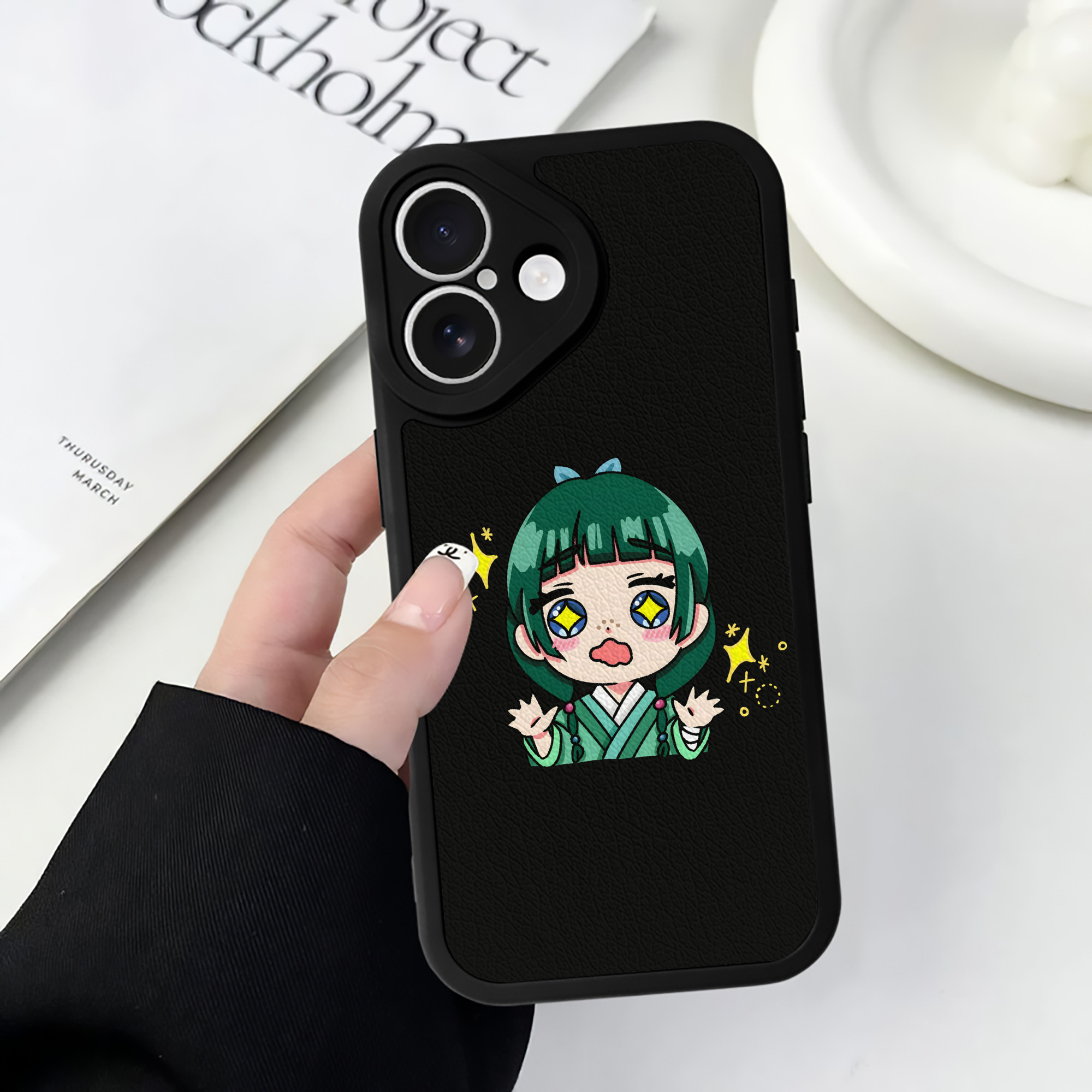 （画像用） 薬屋のひとりごと The Apothecary Diaries 【iPhone 16シリーズ対応】シリコンスマホケース（レザー調） 材質：シリコン